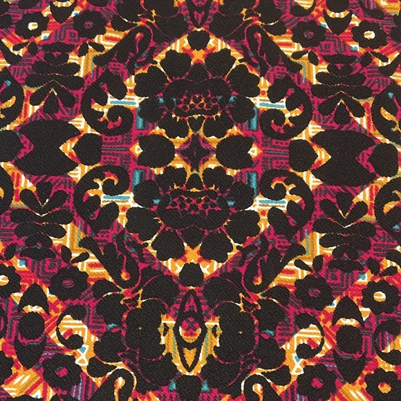 Vibrant Patterned LulaRoe Cassie Pencil Skirt - Picture 2 of 5